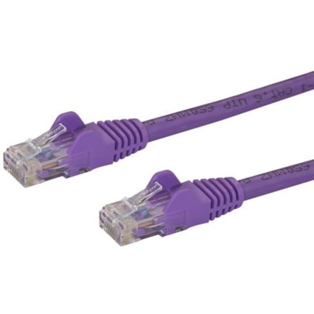 StarTech.com 14ft Purple Cat6 Patch Cable with Snagless RJ45 Connectors - Cat6 Ethernet Cable - 14 ft Cat6 UTP Cable - First End: 1 x RJ-45 Male Network - Second End: 1 x RJ-45 Male Network - Patch Cable - Gold Plated Connector - 24 A (Min Order Qty 6) MP