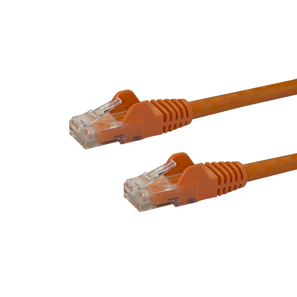 StarTech.com 50ft CAT6 Ethernet Cable - Orange Snagless Gigabit CAT 6 Wire - 50ft Orange CAT6 up to 160ft - 650MHz - 50 foot UL ETL verified Snagless UTP RJ45 patch/network cord (Min Order Qty 3) MPN:N6PATCH50OR