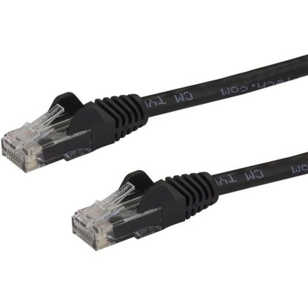 StarTech.com 9ft Black Cat6 Cable with Snagless RJ45 Connectors - Cat6 Ethernet Cable - 9ft UTP Cat 6 Patch Cable - First End: 1 x RJ-45 Male Network - Second End: 1 x RJ-45 Male Network - Patch Cable - Gold Plated Connector - Black (Min Order Qty 6) MPN: