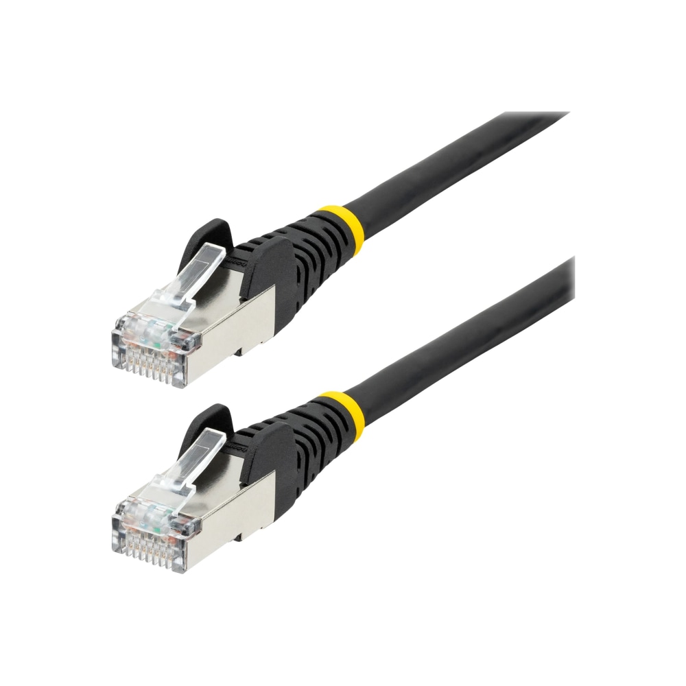 StarTech.com 15ft CAT6a Ethernet Cable, Black Low Smoke Zero Halogen (LSZH) 10 GbE 100W PoE S/FTP Snagless R - NLBK15FCAT6APATCH MPN:NLBK-15F-CAT6A-PATCH