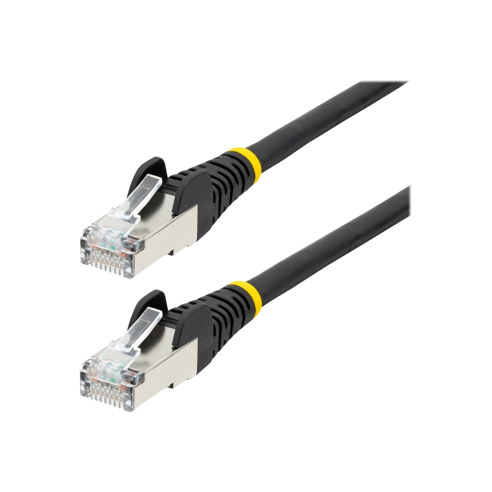 StarTech.com 30ft CAT6a Ethernet Cable, Black Low Smoke Zero Halogen (LSZH) 10 GbE 100W PoE S/FTP Snagless R - NLBK30FCAT6APATCH MPN:NLBK-30F-CAT6A-PATCH