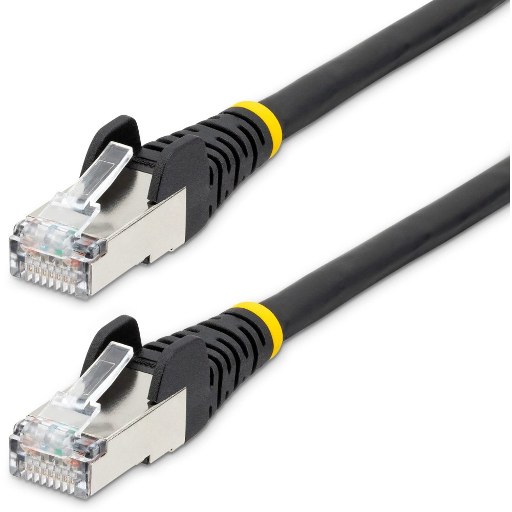 StarTech.com 7ft CAT6a Ethernet Cable, Black Low Smoke Zero Halogen (LSZH) 10 GbE 100W PoE S/FTP Snagless R - NLBK7FCAT6APATCH MPN:NLBK-7F-CAT6A-PATCH