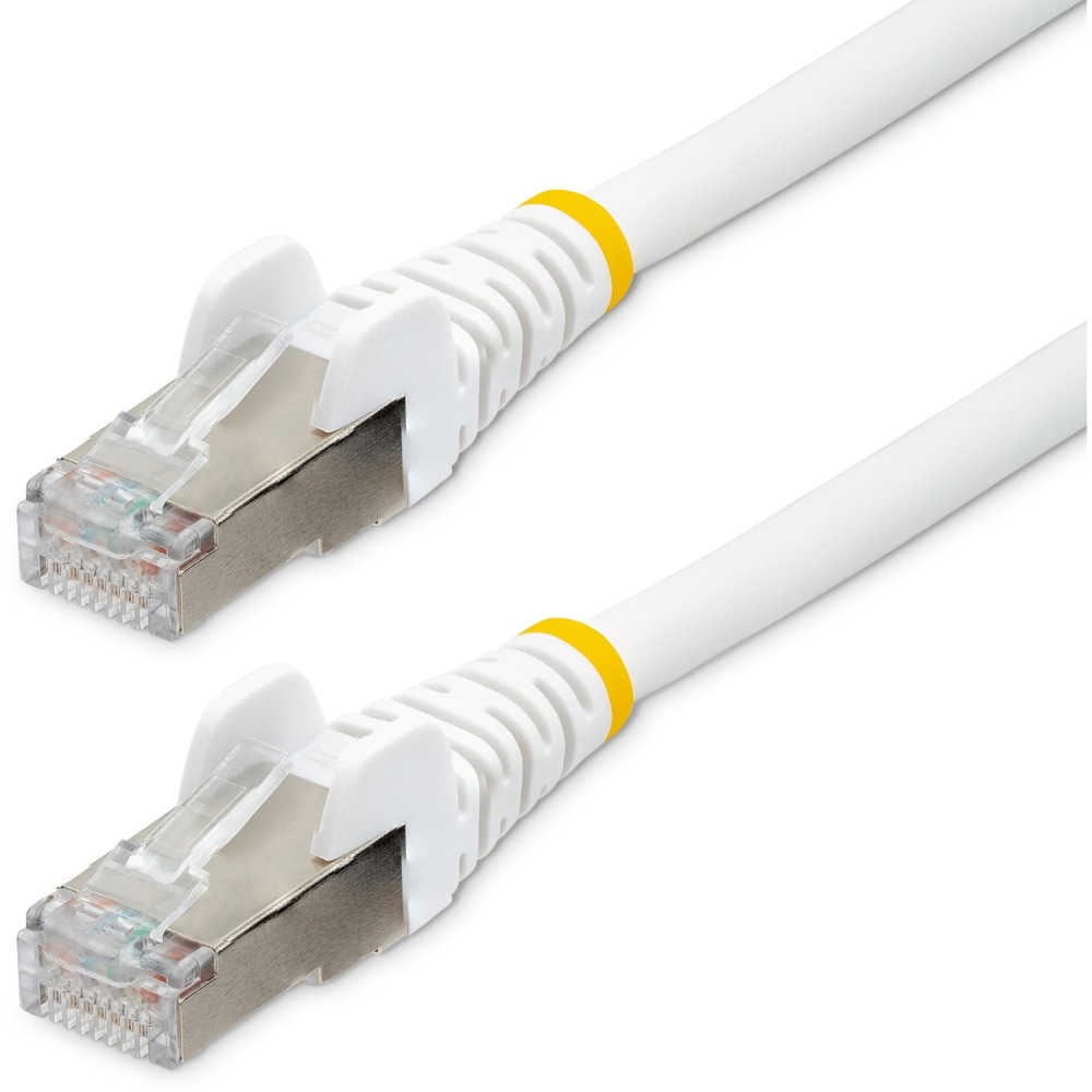 StarTech.com 9ft CAT6a Ethernet Cable, White Low Smoke Zero Halogen (LSZH) 10 GbE 100W PoE S/FTP Snagless R - NLWH9FCAT6APATCH MPN:NLWH-9F-CAT6A-PATCH