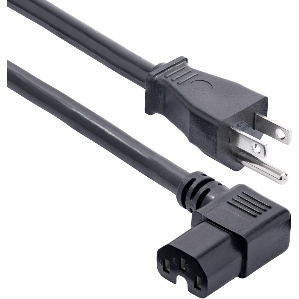 StarTech.com 8ft (2.4m) Heavy Duty Power Cord, NEMA 5-15P to Right Angle C15, 15A 125V, 14AWG, AC Power Cable, UL Listed MPN:PXT515C158RA