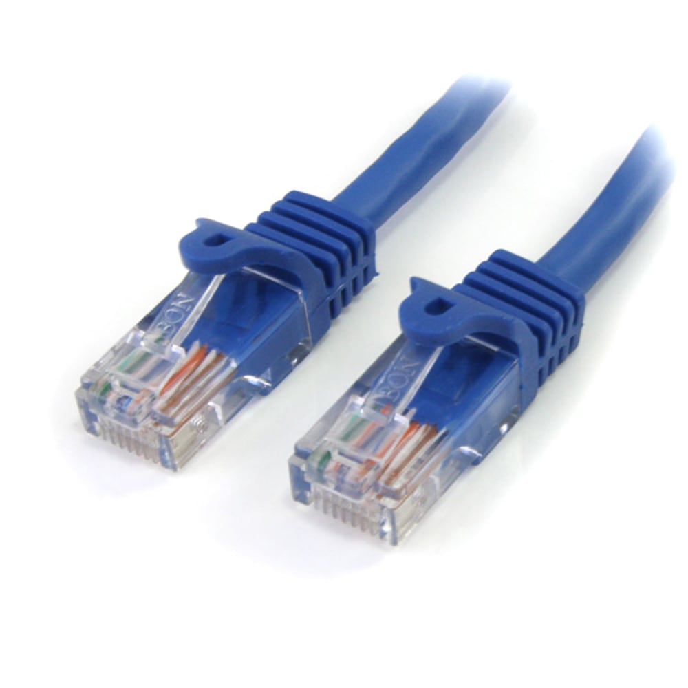 StarTech.com 100 ft Blue Snagless Cat5e UTP Patch Cable - Make Fast Ethernet network connections using this high quality Cat5e Cable, with Powe MPN:RJ45PATCH100