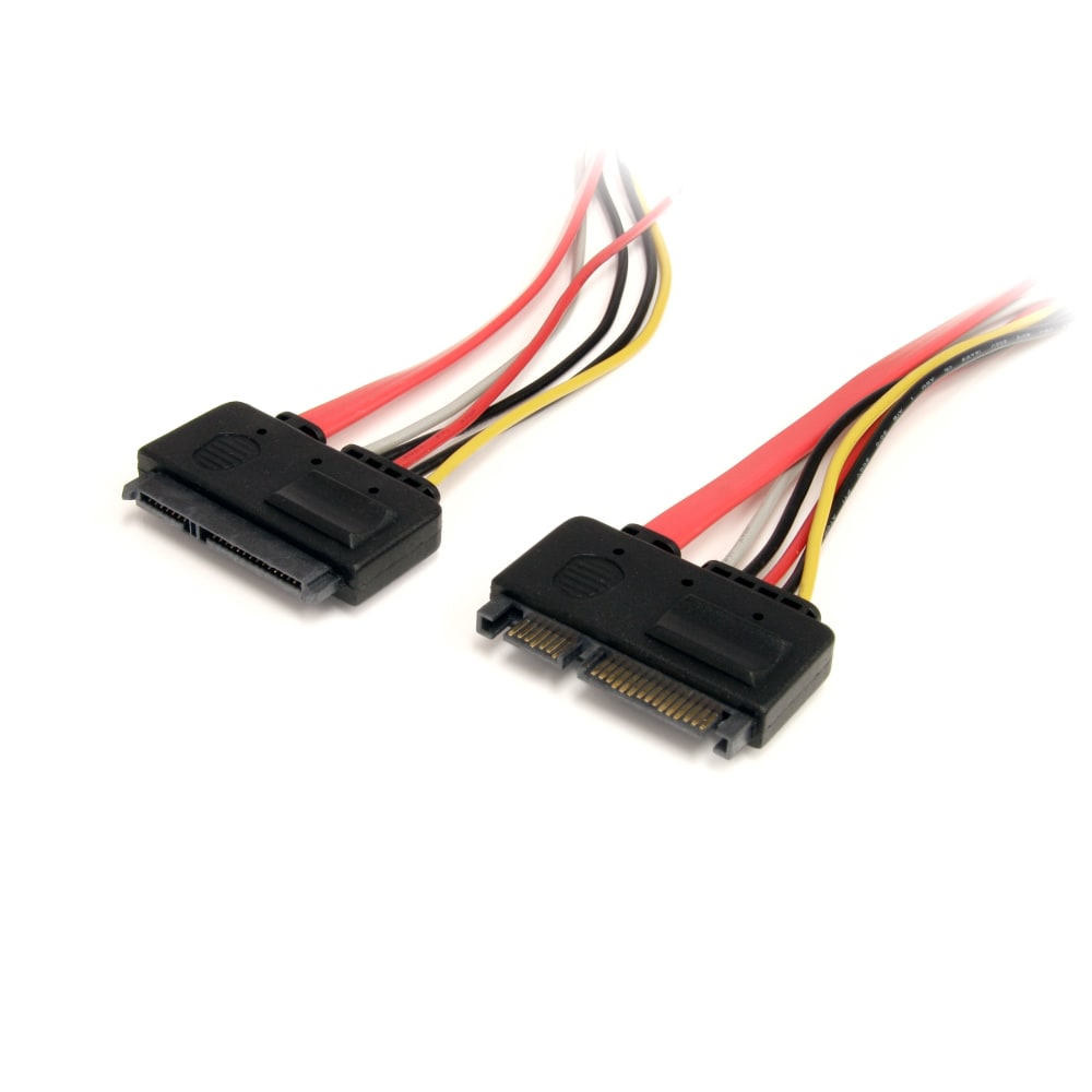StarTech.com 12in 22 Pin SATA Power and Data Extension Cable - Extend SATA Power and Data Connections by up to 1ft - SATA22PEXT MPN:SATA22PEXT