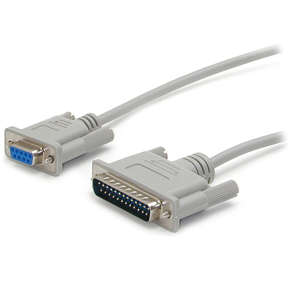 StarTech.com 10 ft Cross Wired DB9 to DB25 Serial Null Modem Cable - F/M - Null modem cable - DB-9 (F) to D - SCNM925FM MPN:SCNM925FM
