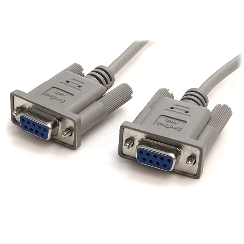 StarTech.com Serial Null modem cable - DB-9 (F) - DB-9 (F) - 3 m - Transfer files via serial connection - SCNM9FF MPN:SCNM9FF