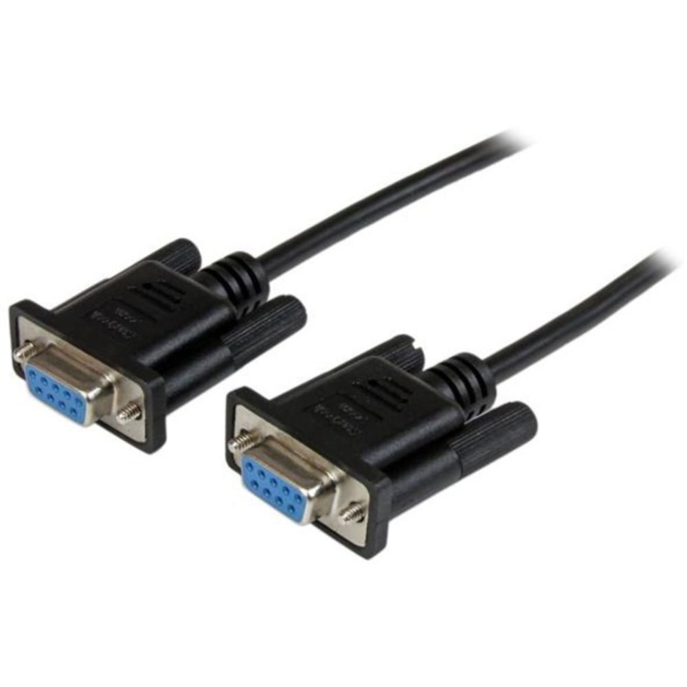 StarTech.com 2m Black DB9 RS232 Serial Null Modem Cable F/F - DB9 Female to Female - 9 pin RS232 Null Modem Cable - SCNM9FF2MBK MPN:SCNM9FF2MBK