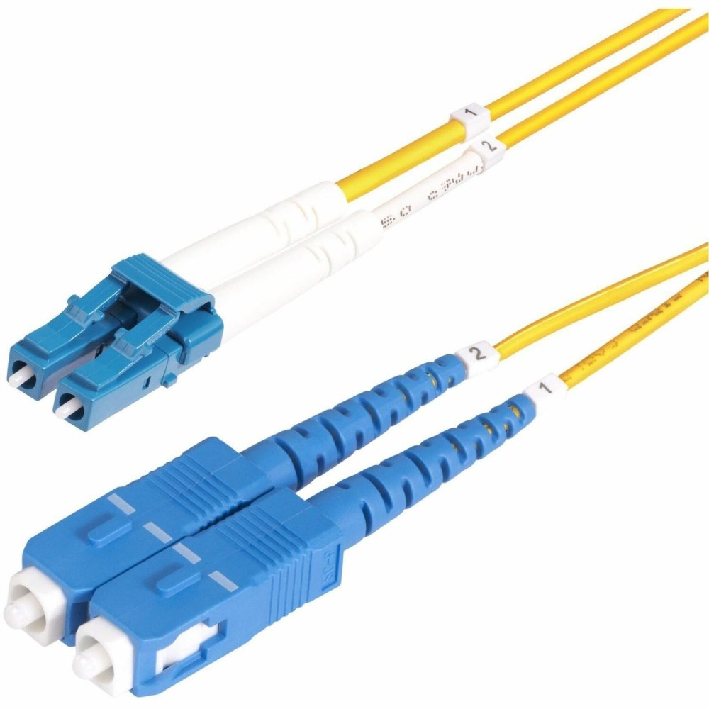 StarTech.com 20m (65.6ft) LC to SC (UPC) OS2 Single Mode Duplex Fiber Optic Cable, 9/125, 100G, Low Insertion Loss, LSZH Fiber Jumper Cord MPN:SMLCSC-OS2-20M