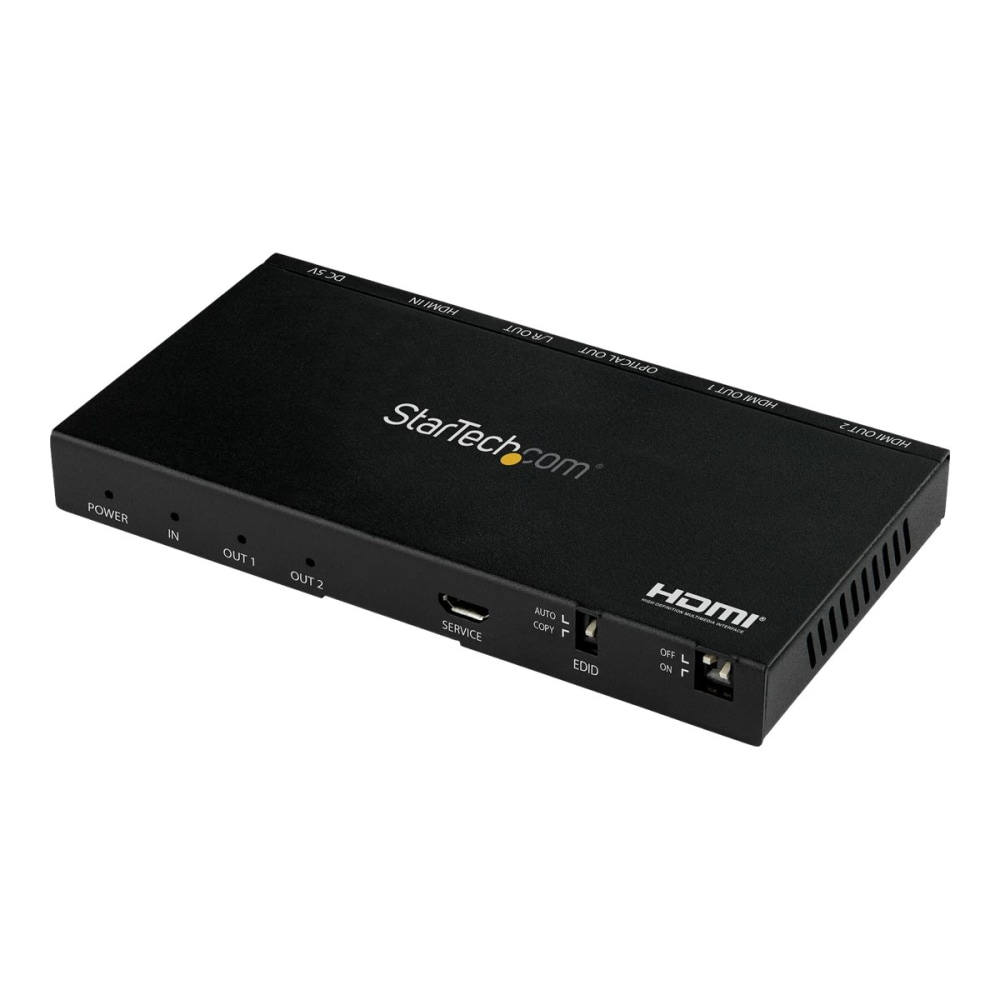 StarTech.com HDMI Splitter - 2 Port - 4K 60Hz with Built-In Scaler - HDCP 2.2 - EDID Emulation - 7.1 Surround Sound MPN:ST122HD20S