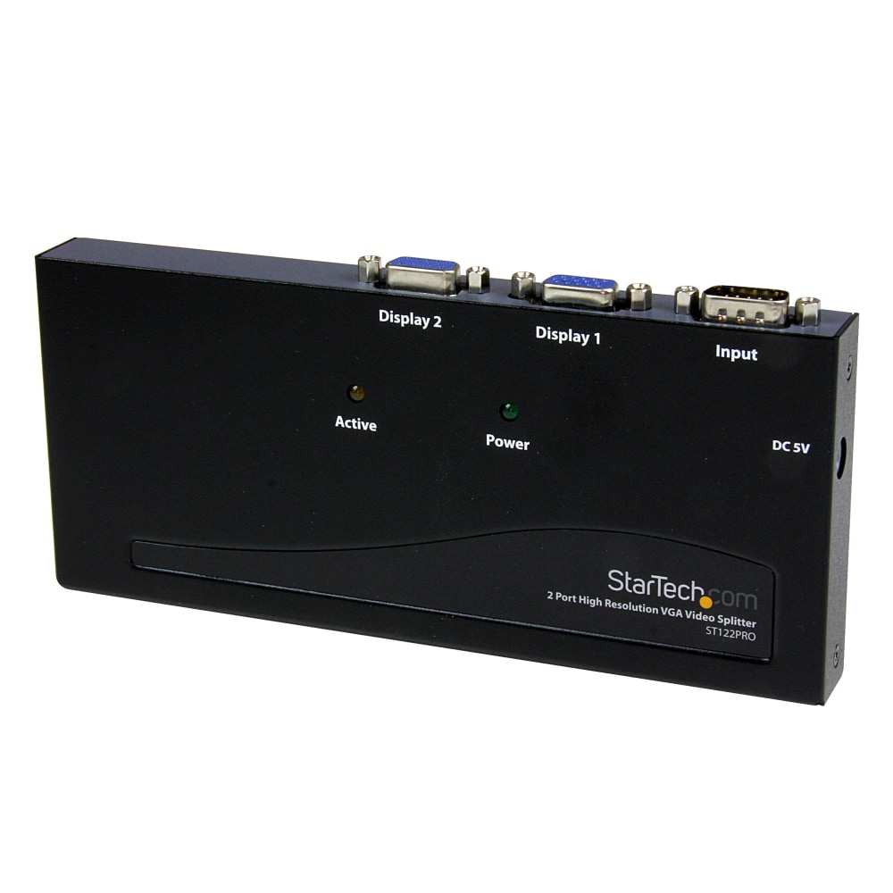 StarTech.com StarTech.com 2 Port High Resolution VGA Video Splitter - 350 MHz - ST122PRO MPN:ST122PRO