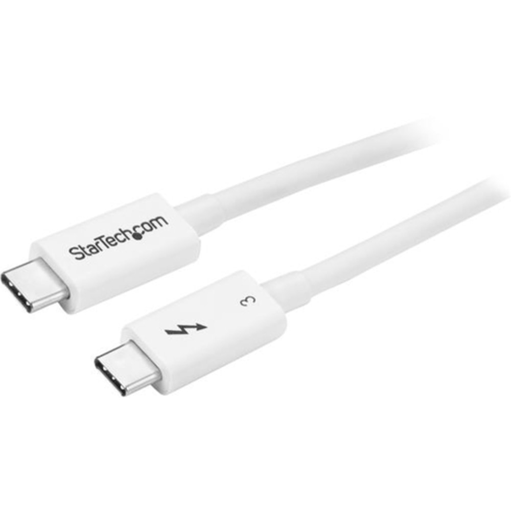 StarTech.com 1.6ft (50cm) Thunderbolt 3 Cable, 40Gbps, 100W PD, 4K/5K Video, Thunderbolt-Certified, Compatible w/ TB4/USB 3.2/DisplayPort MPN:TBLT34MM50CW