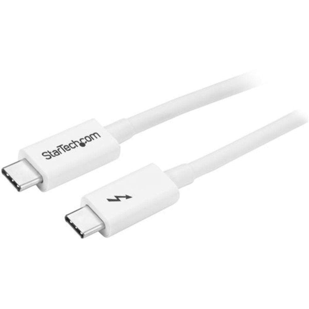 StarTech.com 3.3ft (1m) Thunderbolt 3 Cable, 20Gbps, 100W PD, 4K Video, Thunderbolt-Certified, Compatible w/ TB4/USB 3.2/DisplayPort - TBLT3MM1MW MPN:TBLT3MM1MW