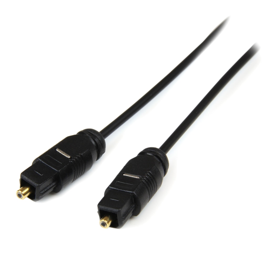 StarTech.com Digital SPDIF audio cable (optical) - TOSLINK (M) - TOSLINK (M) - fiber optic - 10 ft - THINTOS10 MPN:THINTOS10