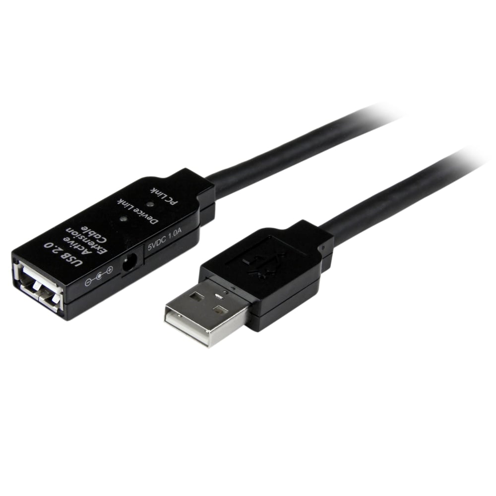 StarTech.com 10m USB 2.0 Active Extension Cable - M/F - 32.81ft USB Data Transfer Cable - First End: 1x Type A Male USB - USB2AAEXT10M MPN:USB2AAEXT10M