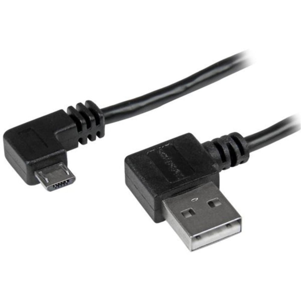 StarTech.com 1m 3 ft Micro-USB Cable with Right-Angled Connectors - M/M - USB A to Micro B Cable - 3ft Right Angle Micro USB Cable (USB2AUB2RA1M) MPN:USB2AUB2RA1M