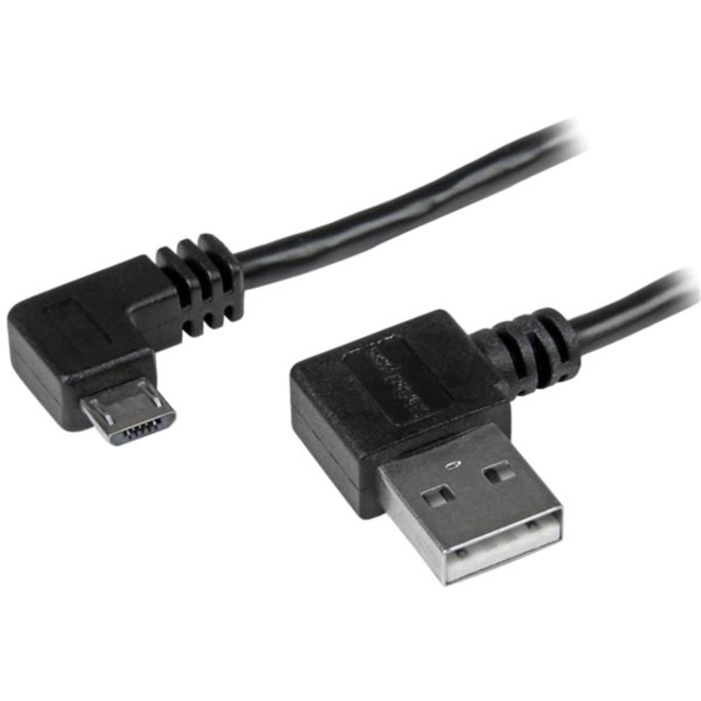 StarTech.com 2m 6 ft Micro-USB Cable with Right-Angled Connectors - M/M - USB A to Micro B Cable - 6ft Right Angle Micro USB Cable (USB2AUB2RA2M) MPN:USB2AUB2RA2M