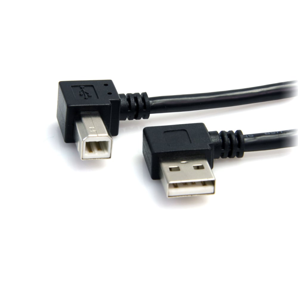 StarTech.com 3 ft A Right Angle to B Right Angle USB Cable - M/M - Connect USB 2.0 peripherals to your computer, - USB2HAB2RA3 MPN:USB2HAB2RA3