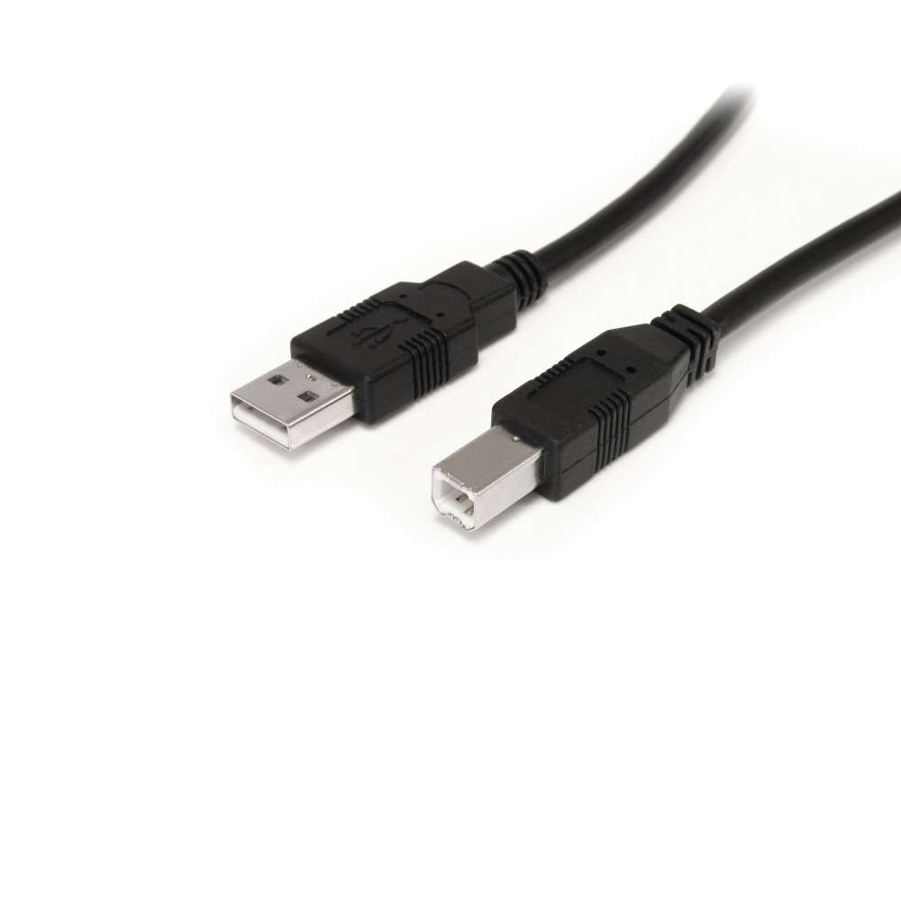 StarTech.com 9 m / 30 ft Active USB A to B Cable - M/M - Black USB 2.0 A to B Cord - Printer Cable - Extension USB Cable (USB2HAB30AC) MPN:USB2HAB30AC