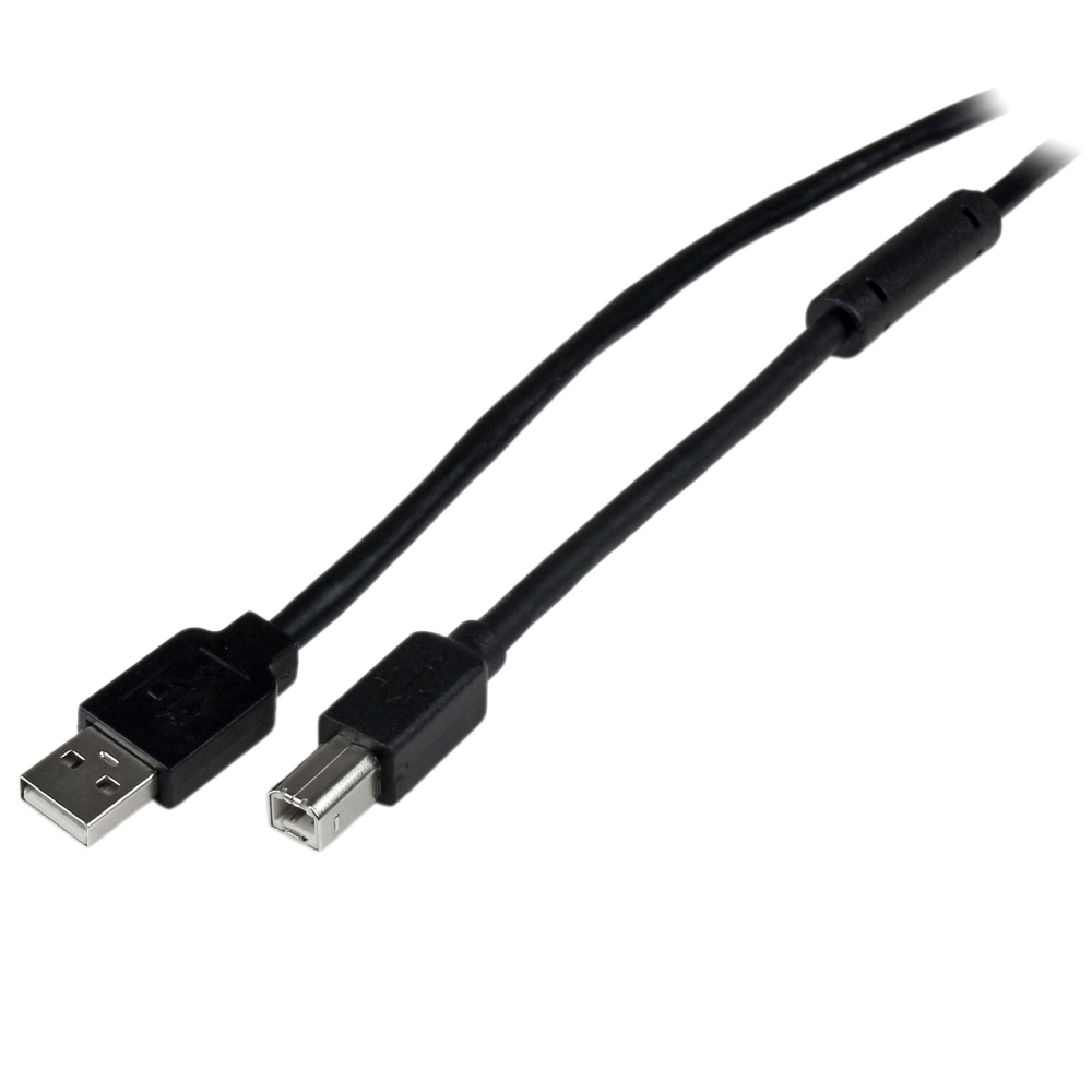 StarTech.com 20m/65 ft Active USB 2.0 A to B Cable - M/M - Extend the distance between your USB 2.0 devices by up to 65ft - USB2HAB65AC MPN:USB2HAB65AC