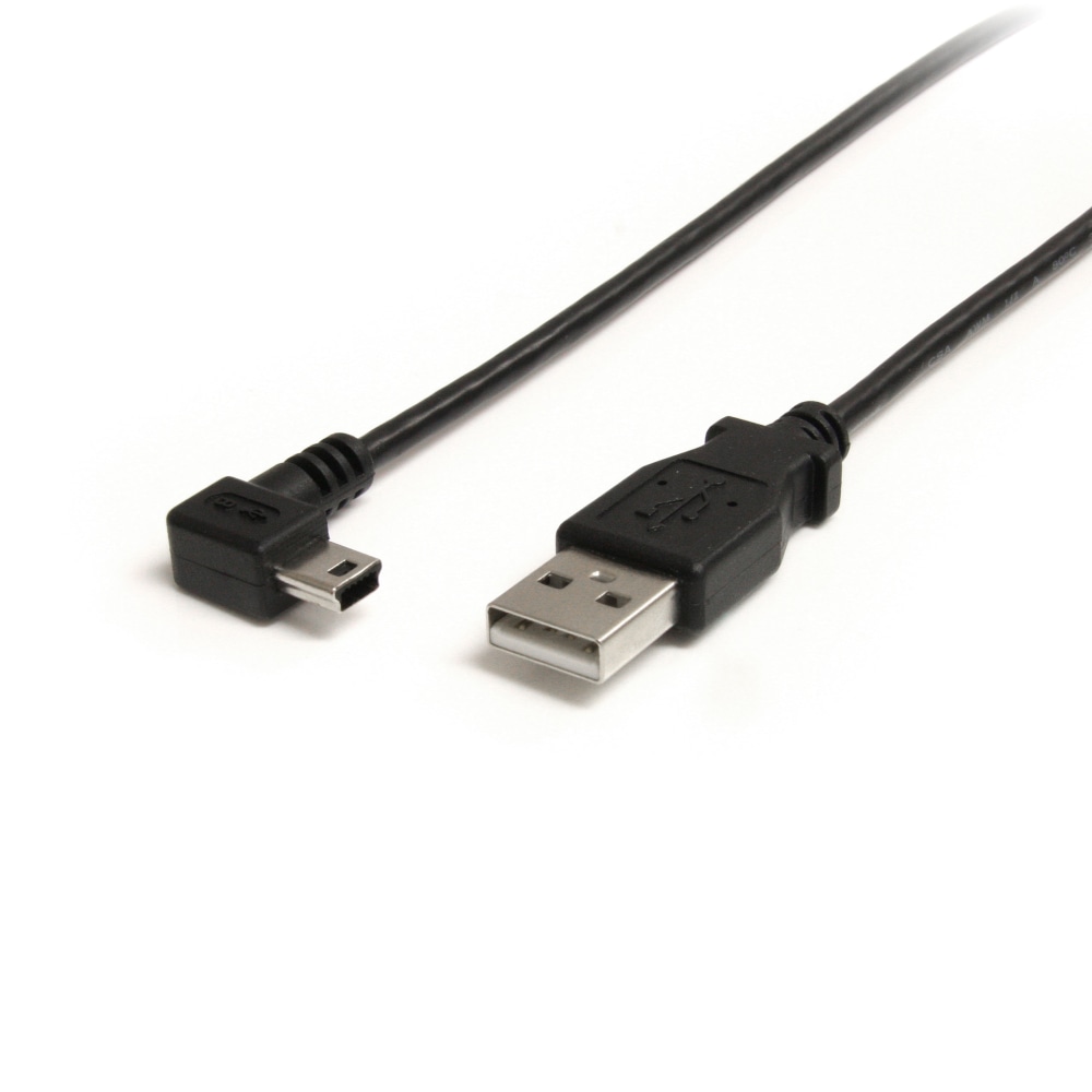 StarTech.com 6 ft Mini USB Cable - A to Right Angle Mini B - Connect your Mini USB devices, with the cable out of the way - USB2HABM6RA MPN:USB2HABM6RA