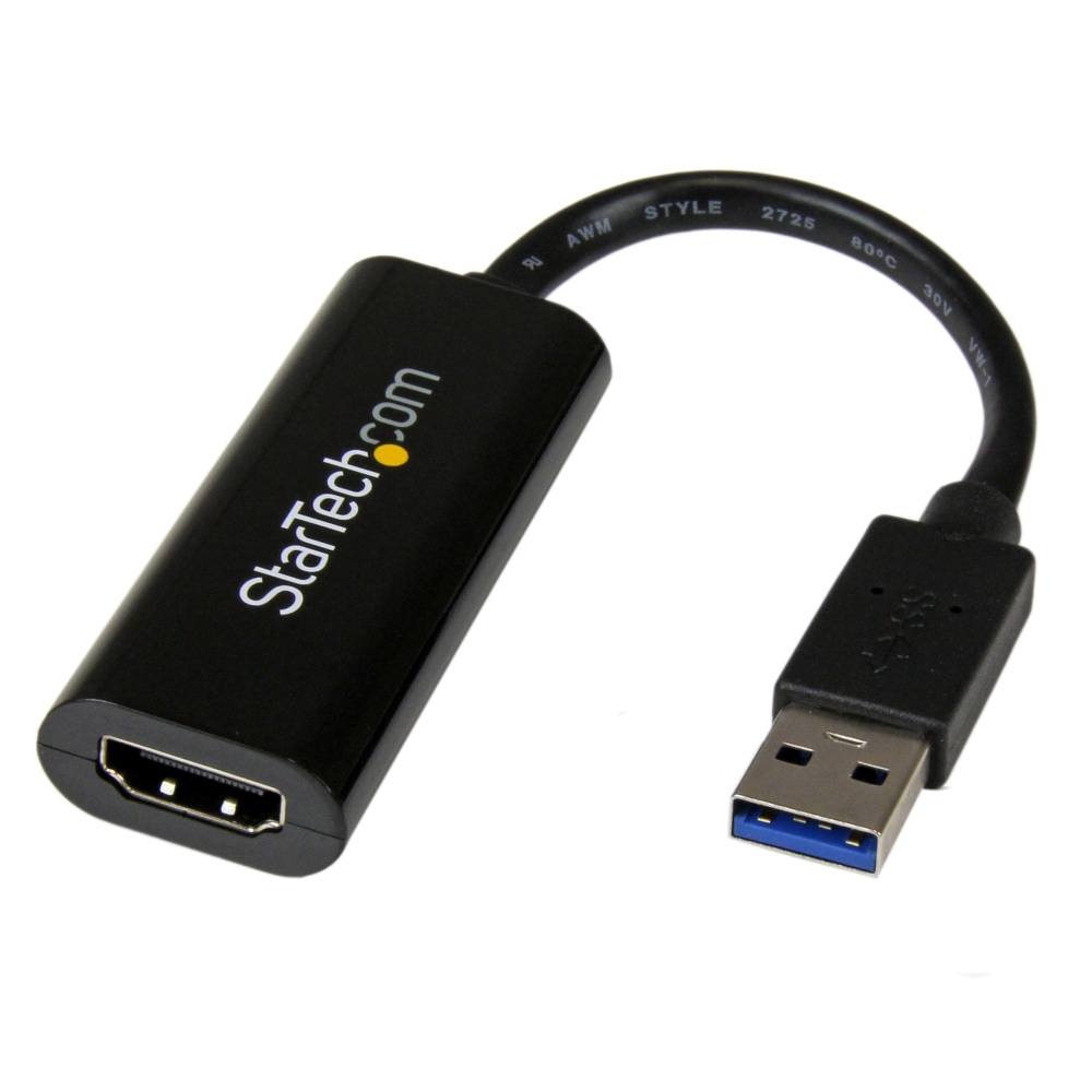 StarTech.com USB 3.0 to HDMI Adapter, 1080p Slim USB to HDMI Display Adapter Converter for Monitor, External Graphics Card, Windows Only MPN:USB32HDES