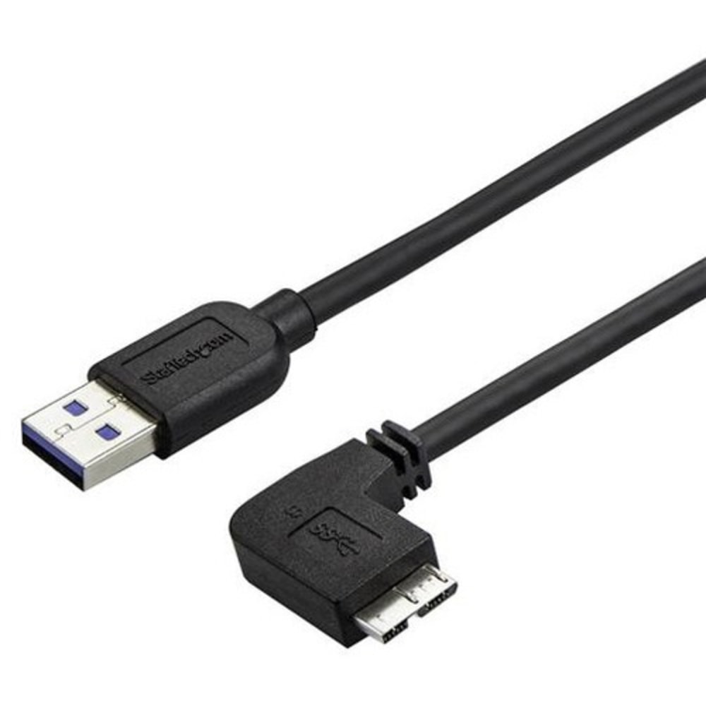 StarTech.com 1m 3 ft Slim Micro USB 3.0 Cable - M/M - USB 3.0 A to Right-Angle Micro USB - USB 3.1 Gen 1 (5 Gbps) - 3.28 ft USB Data Transfer Cable MPN:USB3AU1MRS