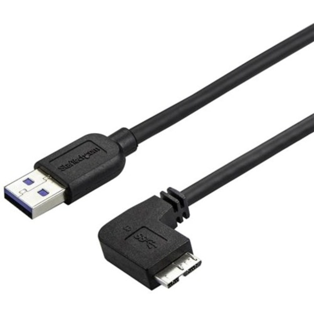 StarTech.com 2m 6 ft Slim Micro USB 3.0 Cable - M/M - USB 3.0 A to Right-Angle Micro USB - USB 3.1 Gen 1 (5 Gbps) - 6.56 ft USB Data Transfer Cable MPN:USB3AU2MRS