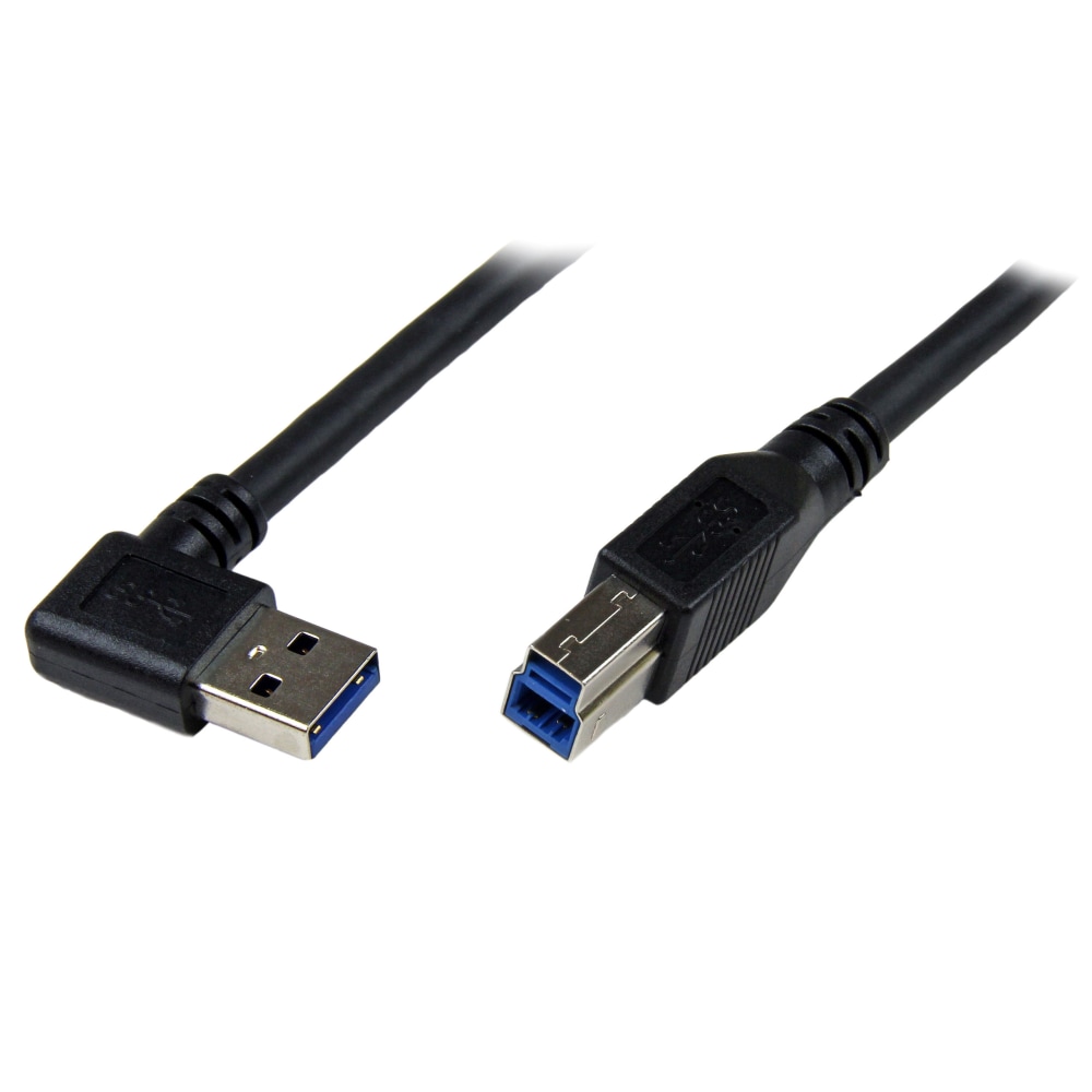 StarTech.com 1m Black SuperSpeed USB 3.0 Cable - Right Angle A to B - M/M - 3.28ft USB Data Transfer Cable - USB3SAB1MRA MPN:USB3SAB1MRA
