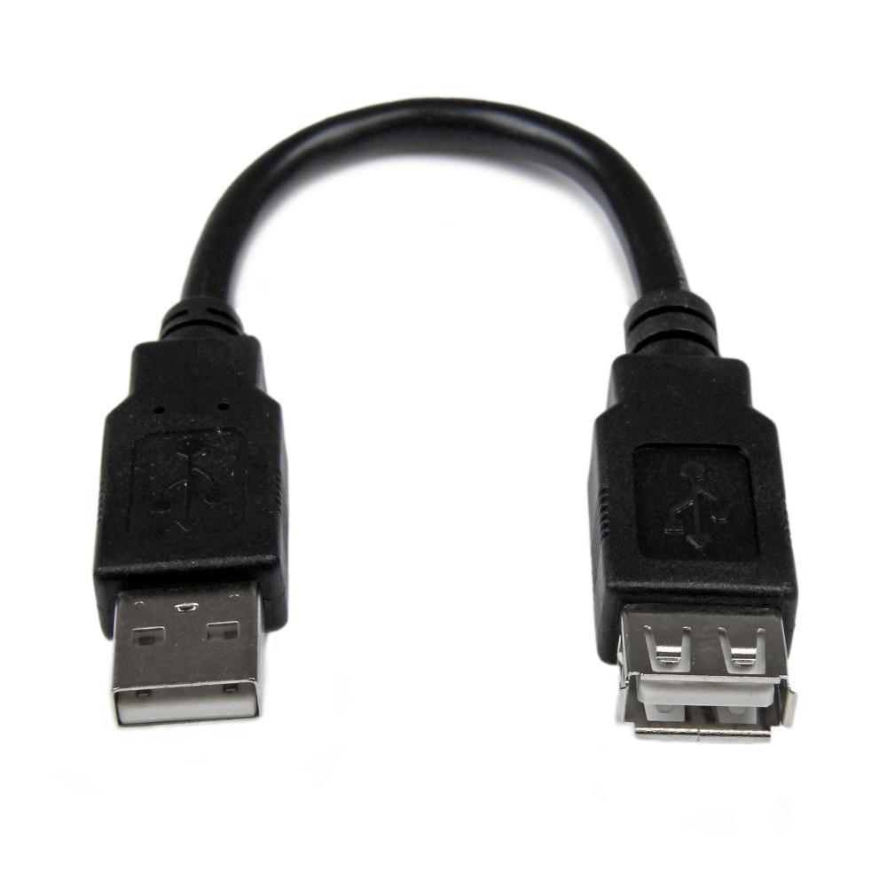 StarTech.com 6in USB 2.0 Extension Adapter Cable A to A - M/F - Extends the your current USB device cable by 6 inches - USBEXTAA6IN MPN:USBEXTAA6IN