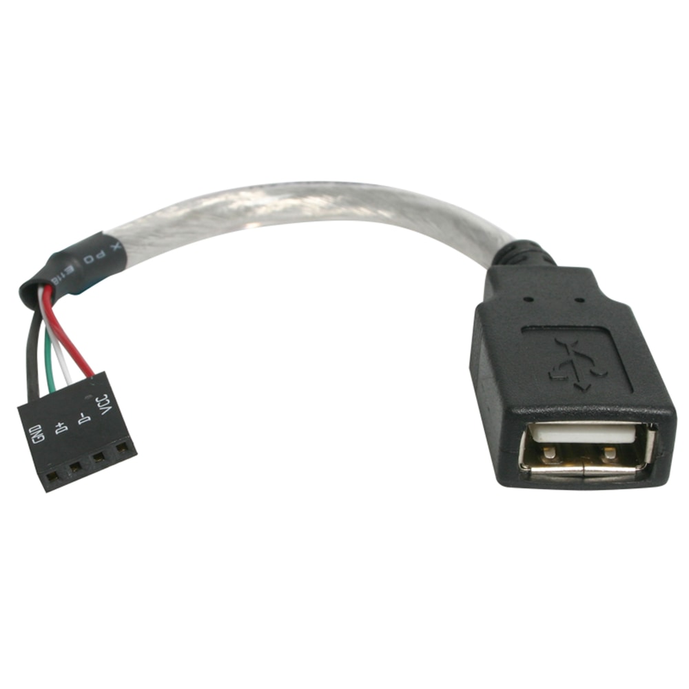 StarTech.com 6in USB 2.0 A to USB 4 Pin to Motherboard Header Adapter F/F - USB cable - USB (F) to 4 pin USB 2.0 header (F) - USBMBADAPT MPN:USBMBADAPT