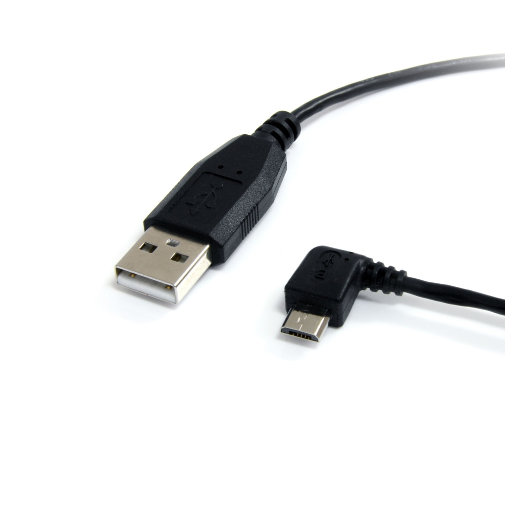 StarTech.com 6 ft Micro USB Cable - A to Left Angle Micro B - Charge and sync Micro USB devices, even in tight spaces - UUSBHAUB6LA MPN:UUSBHAUB6LA