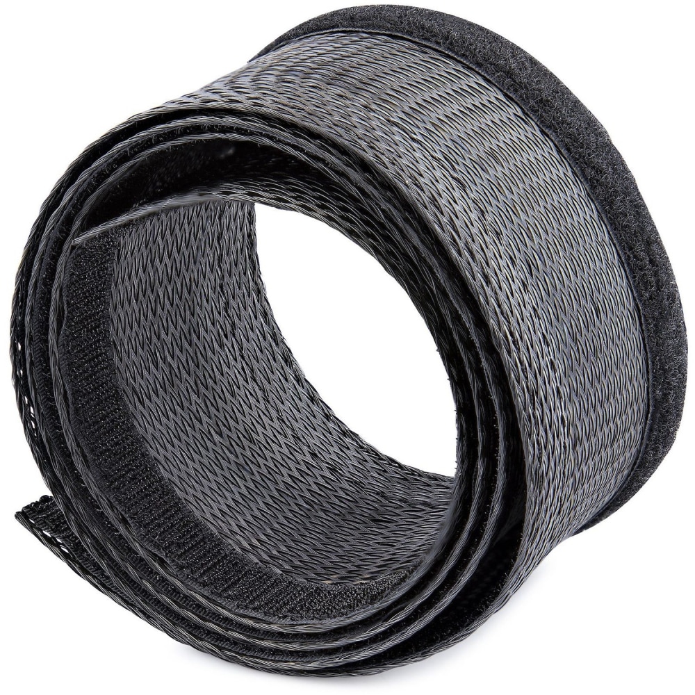StarTech.com 10ft (3m) Cable Management Sleeve, Braided Mesh Wire Wraps/Floor Cable Covers, Computer Cable Manager/Cord Concealer MPN:WKSTNCMFLX