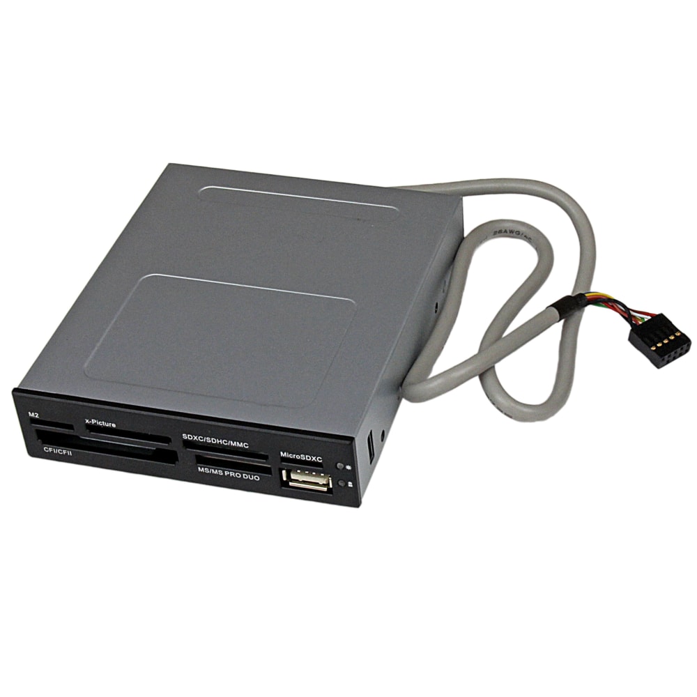 StarTech.com 3.5in Front Bay 22-in-1 USB 2.0 Internal Multi Media Memory Card Reader - Black - 22-i - 35FCREADBK3 MPN:35FCREADBK3