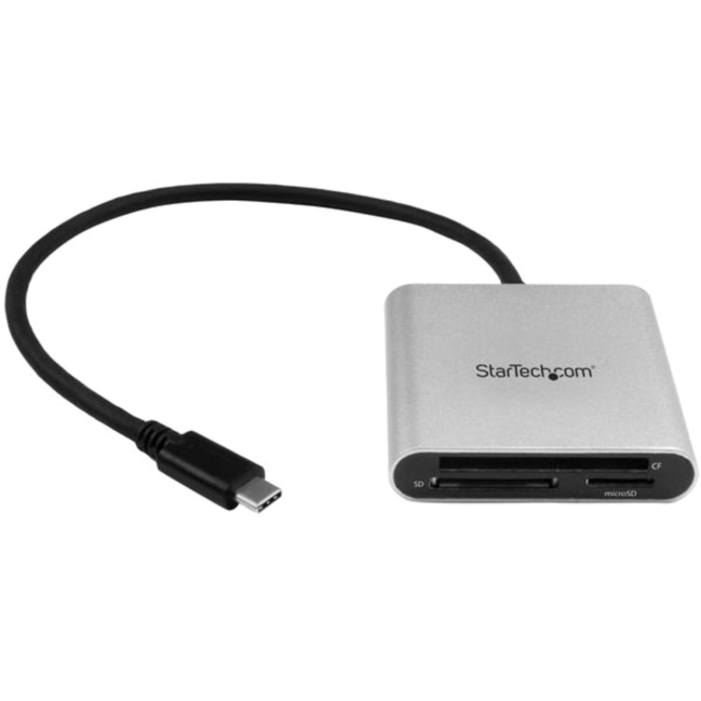 StarTech.com USB 3.0 Flash Memory Multi-Card Reader/Writer with USB-C - SD microSD and CompactFlash Card Reader w/ Integrated US - FCREADU3C MPN:FCREADU3C