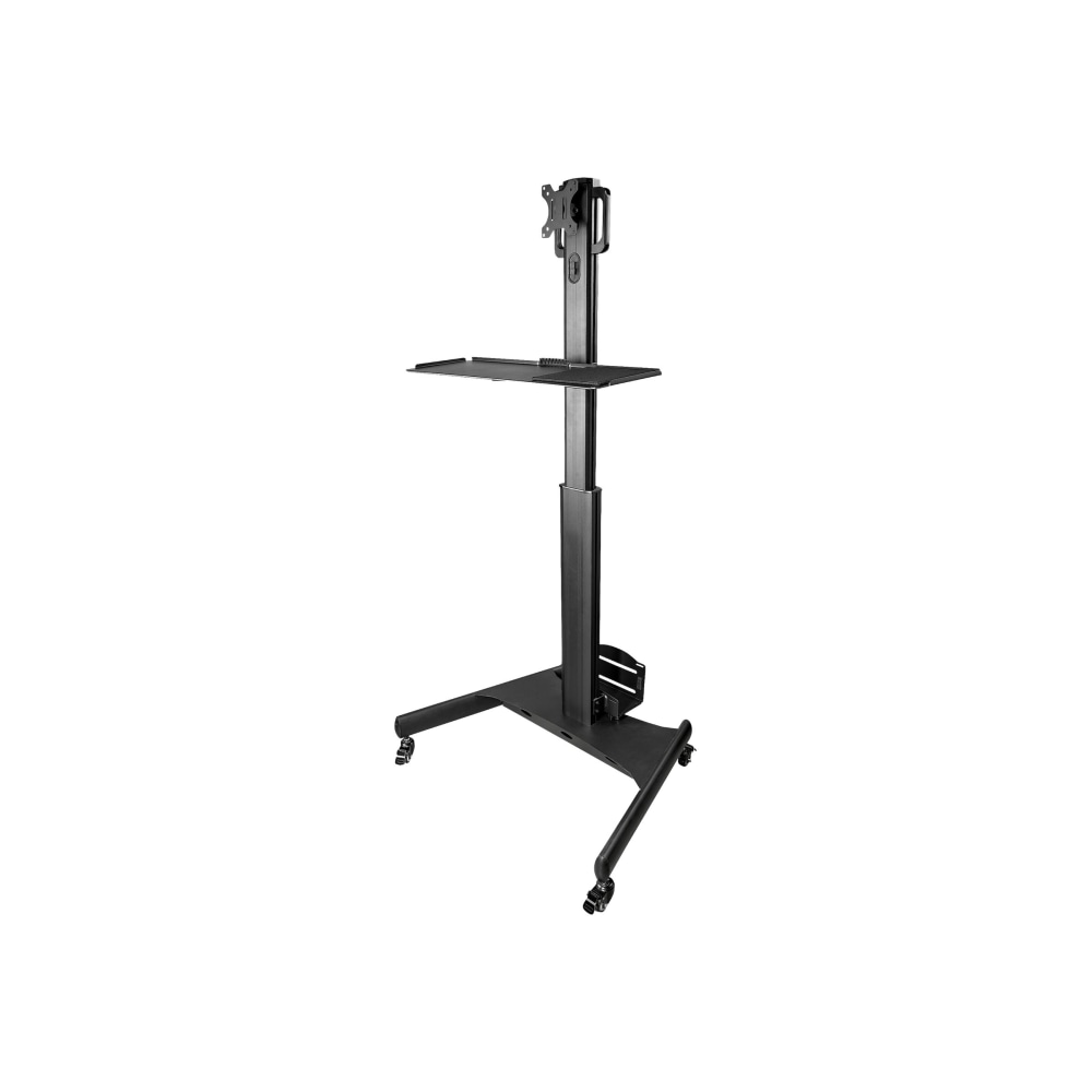 StarTech.com Mobile Workstation Cart with Monitor Mount, CPU/PC Holder MPN:WKSTNCART