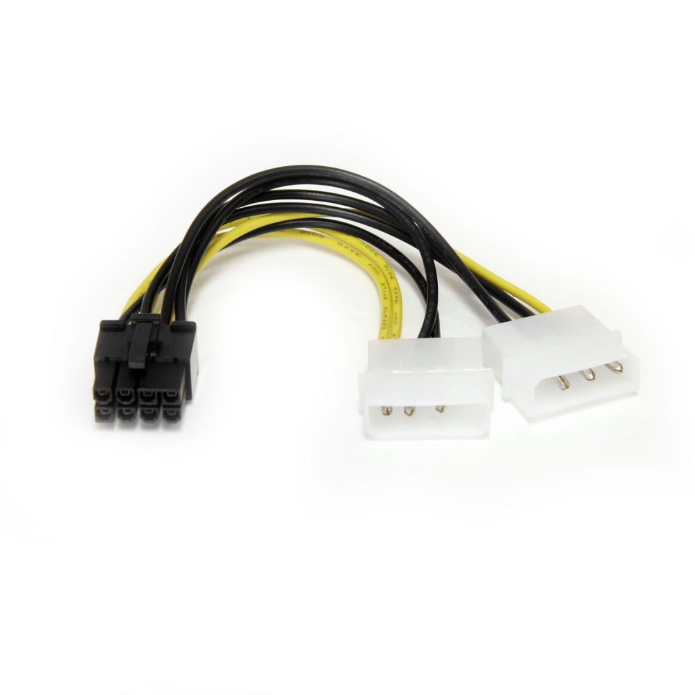 StarTech.com 6in LP4 to 8 Pin PCI Express Video Card Power Cable Adapter - 8 pin internal power (M) - 4 pin ATX12V (M) - 15.2 cm MPN:LP4PCIEX8ADP