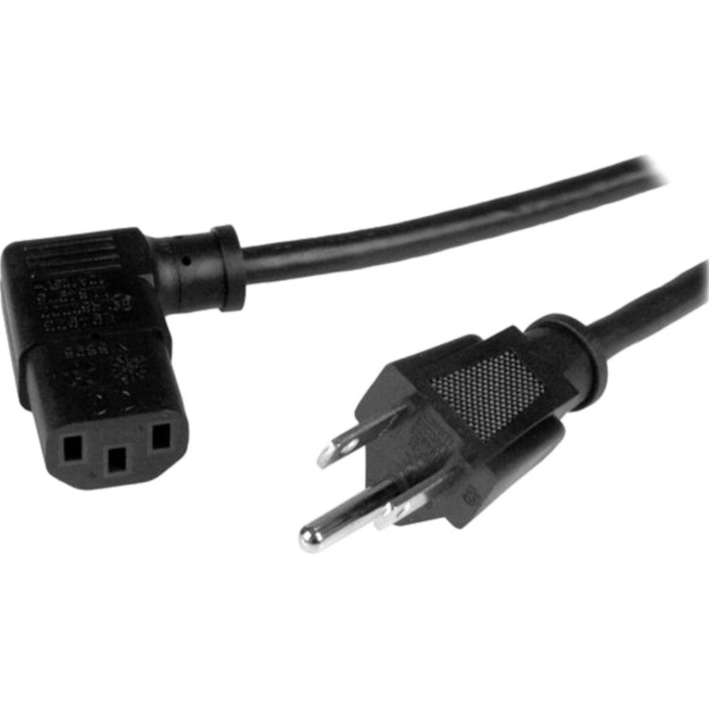 StarTech.com 3 ft Computer Power Cord - NEMA 5-15P to Right-Angle C13 - 18AWG MPN:PXT101L3