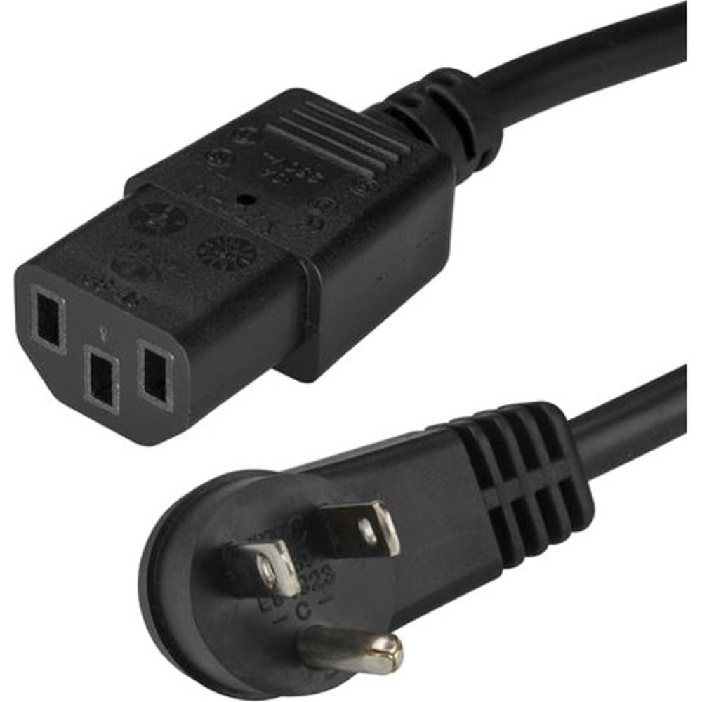 StarTech.com Right-Angle NEMA 5-15P To C13 Computer Power Cord, 6ft MPN:PXTR1016