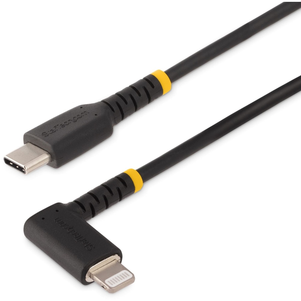 StarTech.com 6ft (2m) Durable USB-C to Lightning Cable, Right-Angled Heavy Duty USB Type-C to Lightning Charging/Sync Cord - RUSB2CLTMM2MR MPN:RUSB2CLTMM2MR