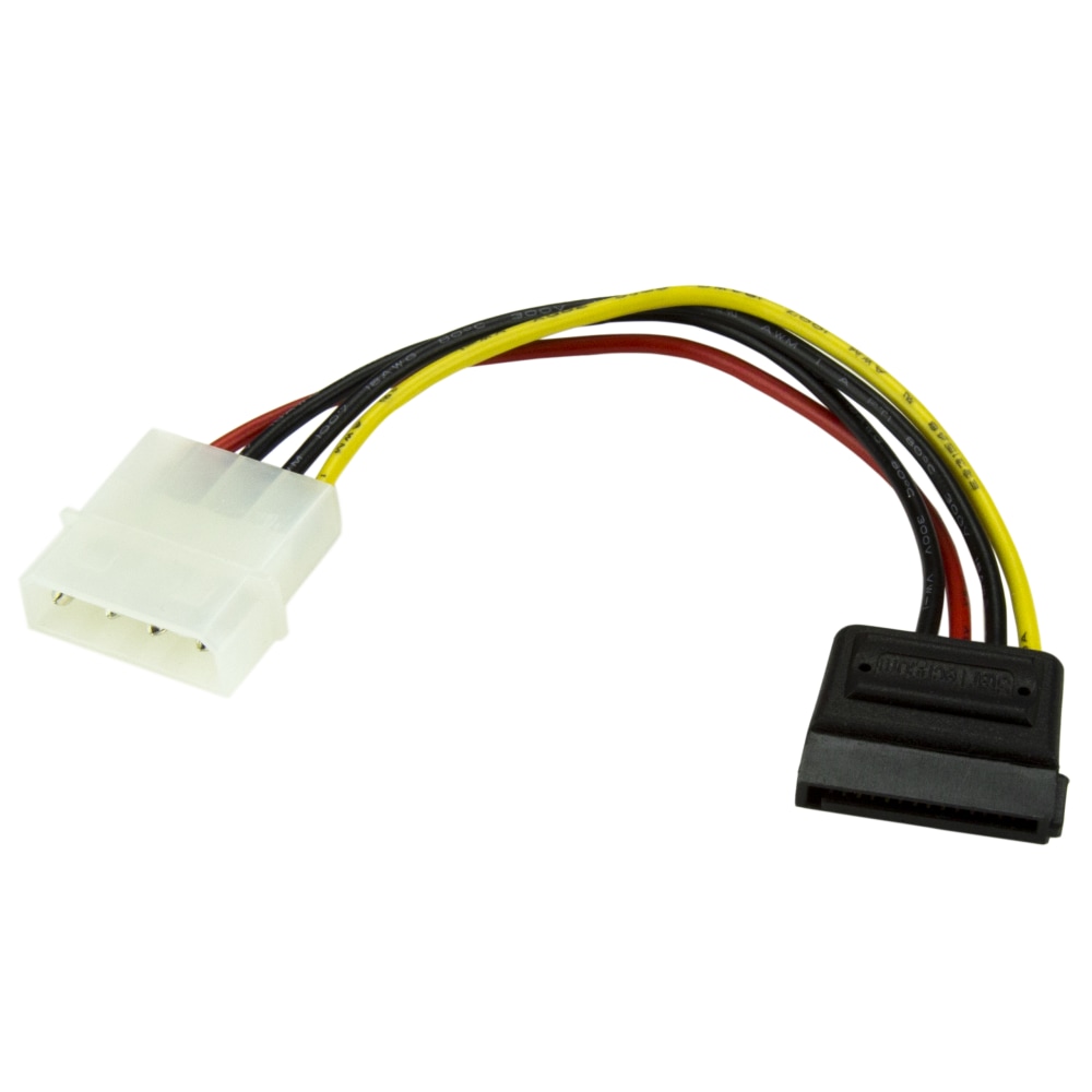 StarTech.com 6in 4 Pin LP4 to SATA Power Cable Adapter - Power a Serial ATA hard drive from a conventional LP4 power supply connection - SATAPOWADAP MPN:SATAPOWADAP
