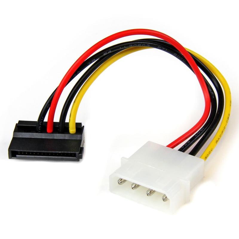 StarTech.com 6in 4 Pin LP4 to Left Angle SATA Power Cable Adapter - Power a SATA hard drive from a conventional LP4 power supply connection MPN:SATAPOWADPL