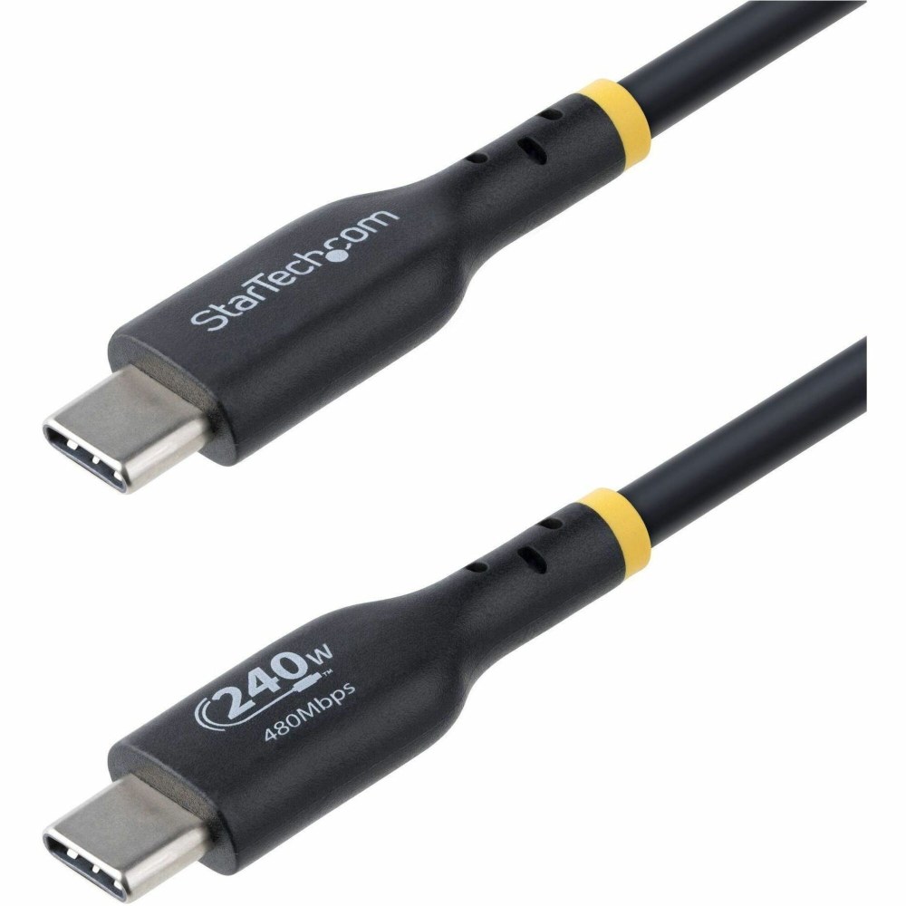 StarTech.com 3ft USB-C Charging Cable, USB-IF Certified USB C Cable, 240W PD EPR, USB 2.0 Type-C Laptop Charger Cord, TPE Jacket, M/M MPN:USB2EPR3F