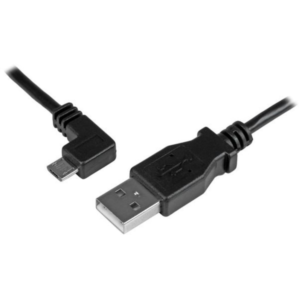 StarTech.com 2m 6 ft Left Angle Micro-USB Charge-and-Sync Cable M/M - USB 2.0 A to Micro-USB - 24 AWG - USBAUB2MLA MPN:USBAUB2MLA