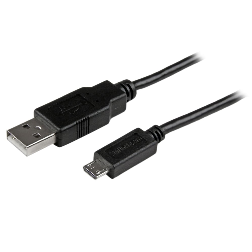 StarTech.com 6 ft Mobile Charge Sync USB to Slim Micro USB Cable - USBAUB6BK MPN:USBAUB6BK