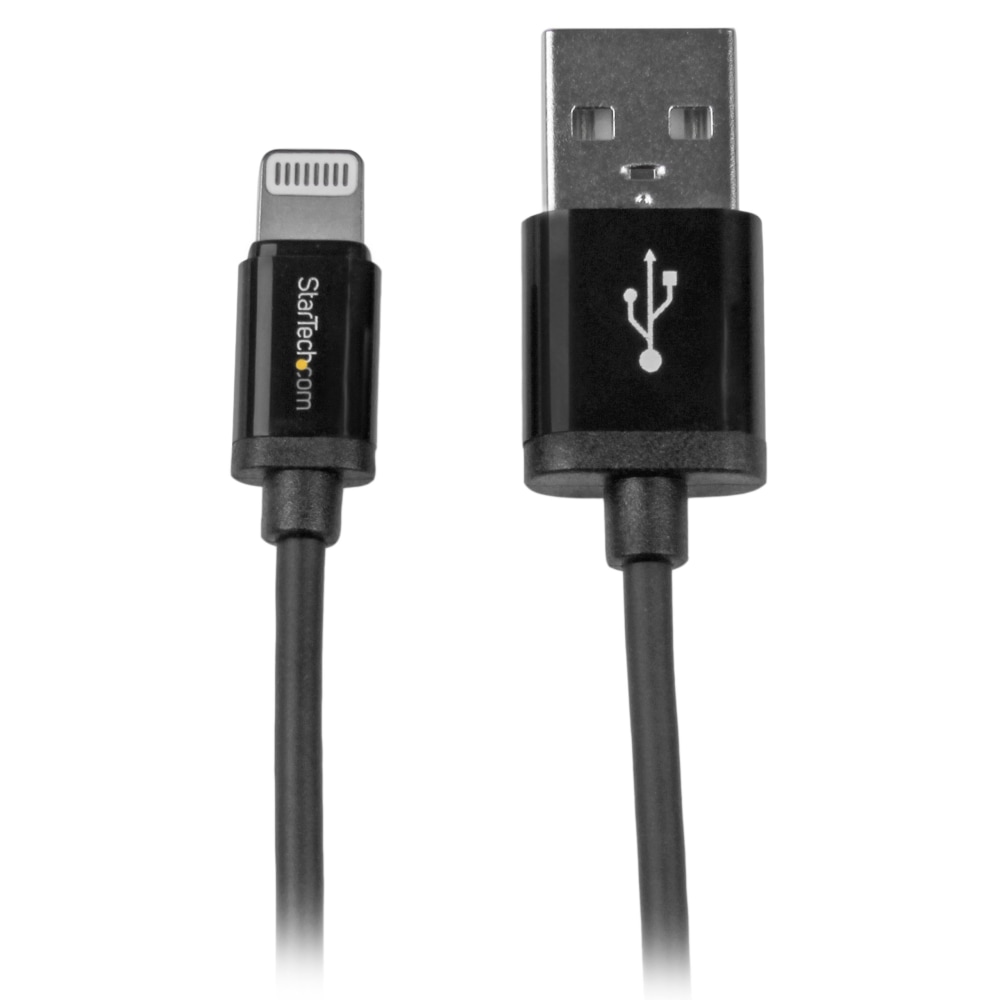 StarTech.com 1m (3ft) Black Apple 8-pin Lightning Connector to USB Cable - USBLT1MB MPN:USBLT1MB
