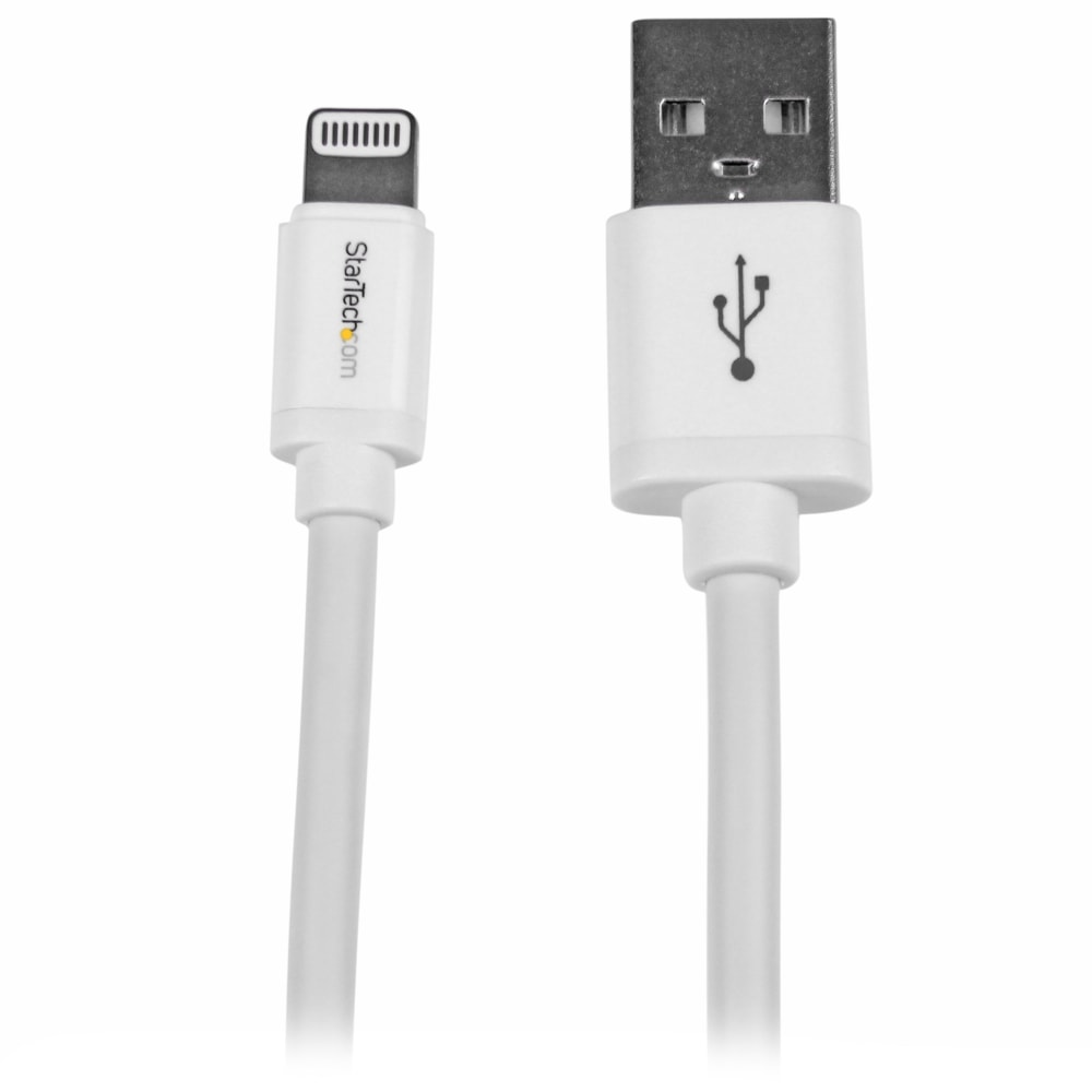 StarTech.com 2m (6ft) Long White Apple 8-pin Lightning Connector to USB Cable - USBLT2MW MPN:USBLT2MW