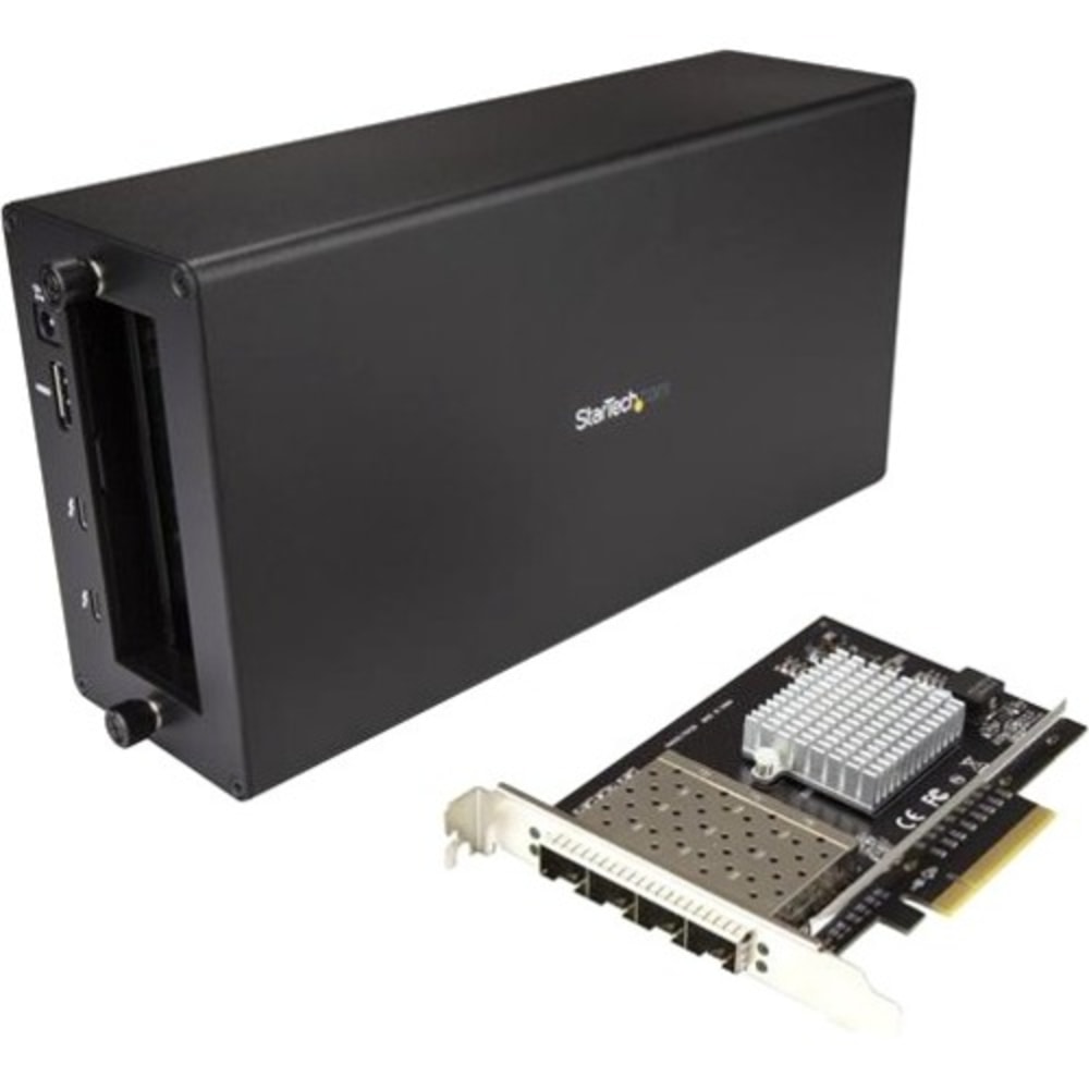 StarTech.com Thunderbolt 3 to 10GbE Fiber Network Chassis - External enclosure - 4 Open SFP+ Ports MPN:BNDTB410GSFP