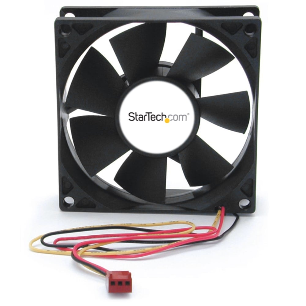 StarTech.com 80x25mm Dual Ball Bearing Computer Case Fan w/ TX3 Connector - Add additional chassis cooling with a 80mm ball bearing fan - pc fan - computer case fan - 80mm fan - tx3 fan - 3 pin case fan (Min Order Qty 10) MPN:FANBOX2